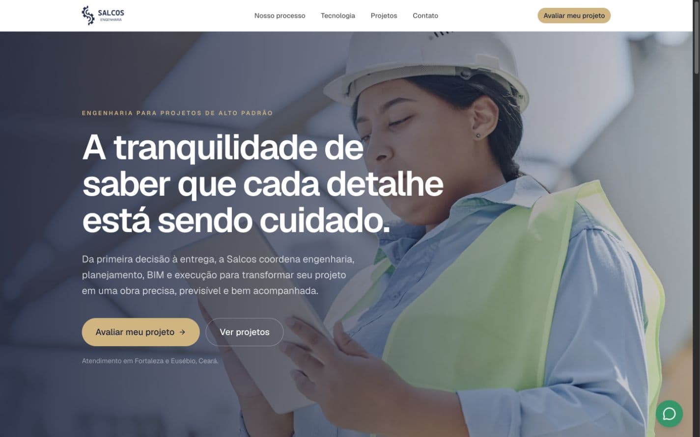 Prévia do site Salcos Engenharia